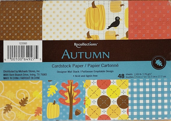 Recollections Autumn Cardstock Paper 5 X 7 48 Sheets Create Stunning  Seasonal Projects 