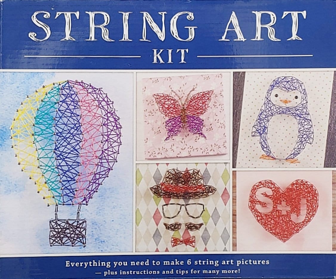 String Art Craft Kit for Kids, Triple Art Project for Girls and Boys Ages  6-15 Makes an Owl, Hot Air Balloon, and a Flower 