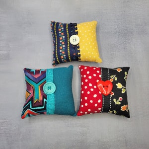 Handmade Square Pillow Pin Cushions - 3 Choices