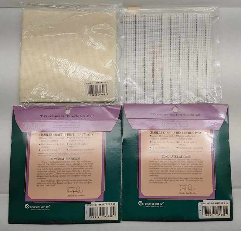 Aida Fabric 4 Pack Assortment Cross Stitch Fabric