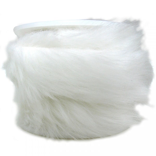 Simplicity 1" White Faux Fur Trim BY THE YARD