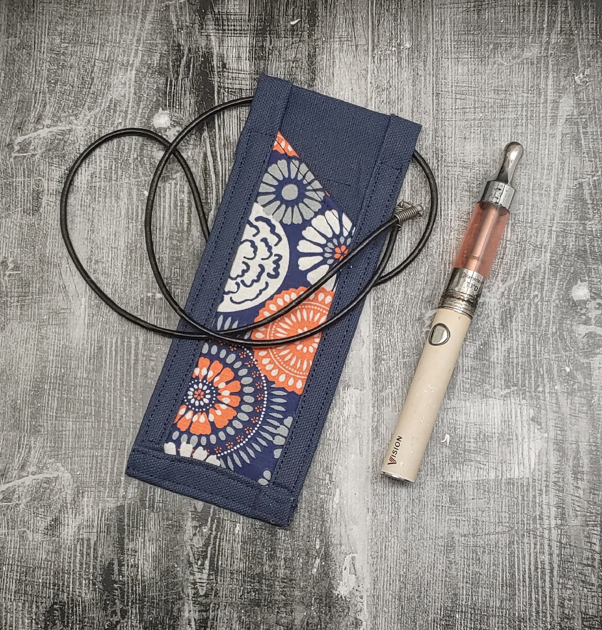 Vape Holder Necklace Orange Flowers Etsy UK