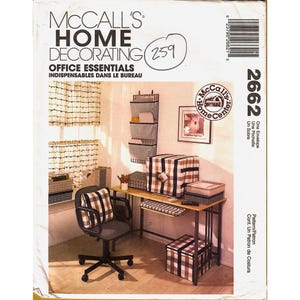 Office Essentials McCall's Sewing Pattern 2662 Do It Yourself Desk Accessories  UNCUT