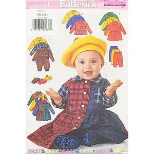 Infant Dress & Jumpsuit Sewing Pattern: Butterick 5711, Newborn to Baby
