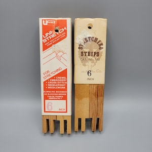 Vintage 6 Stretcher Bar Frame for Needlecraft Projects - Enhance your Stitching with Rustic Charm
