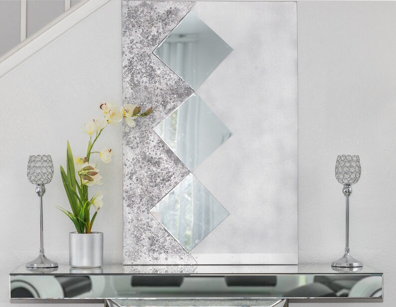 Glitter Painting Glitter Art Glitter Mirror Wall Art Etsy