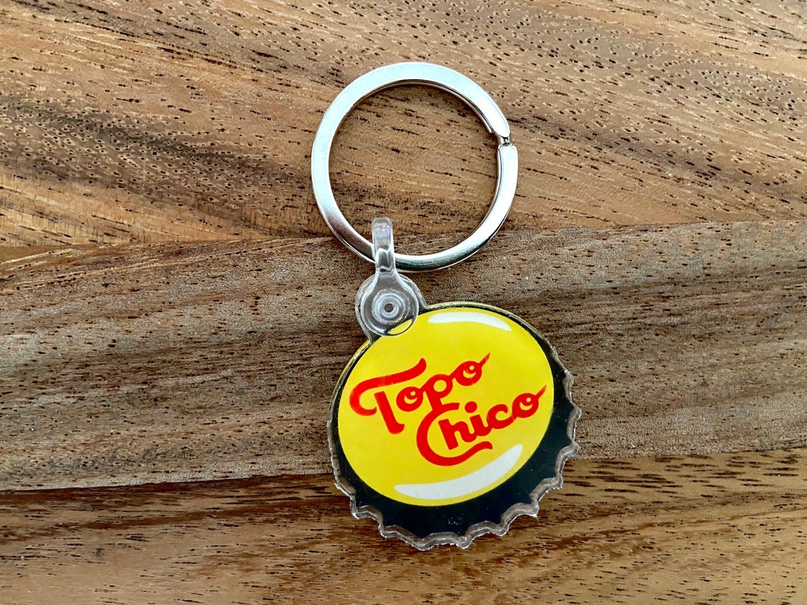 Topo Chico Bottle Cap Keychain Etsy