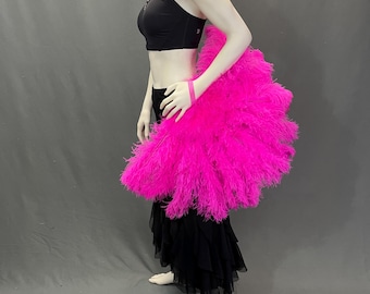 Ostrich Burlesque Dancer Fan - Stay Open - Small, Light, Affordable