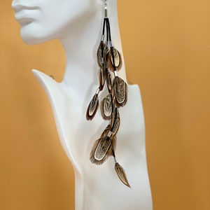 Handmade Earring - Almond Ringneck Natural