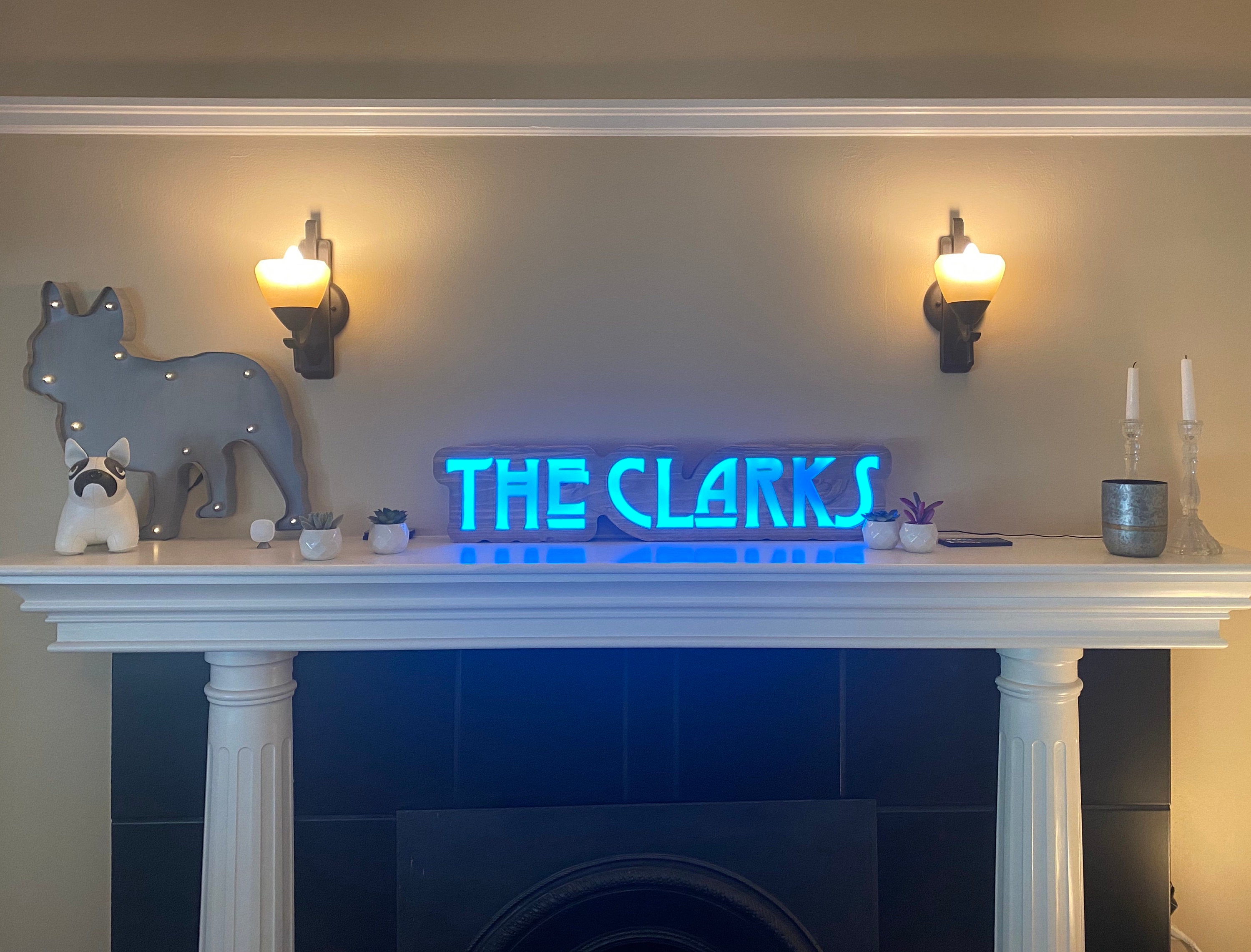 Custom wooden led signs led sign custom wood sign led art etsy