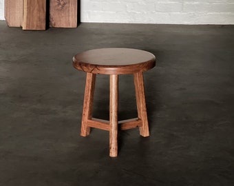 Short Round Stool | Three-Legged Stool