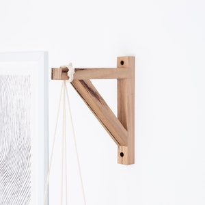 Small Wall Bracket Timber Bracket Pendant Light Holder Pot Plant Hanger Scandinavian Wall Mounted Bracket image 1