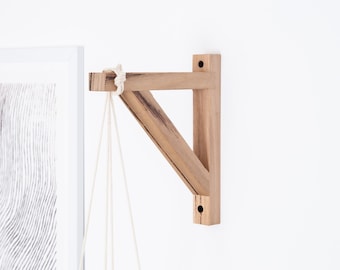 Small Wall Bracket | Timber Bracket | Pendant Light Holder | Pot Plant Hanger | Scandinavian Wall Mounted Bracket