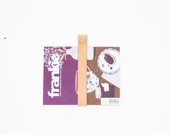 Porte-revues en cuir | Affichage de livre unique