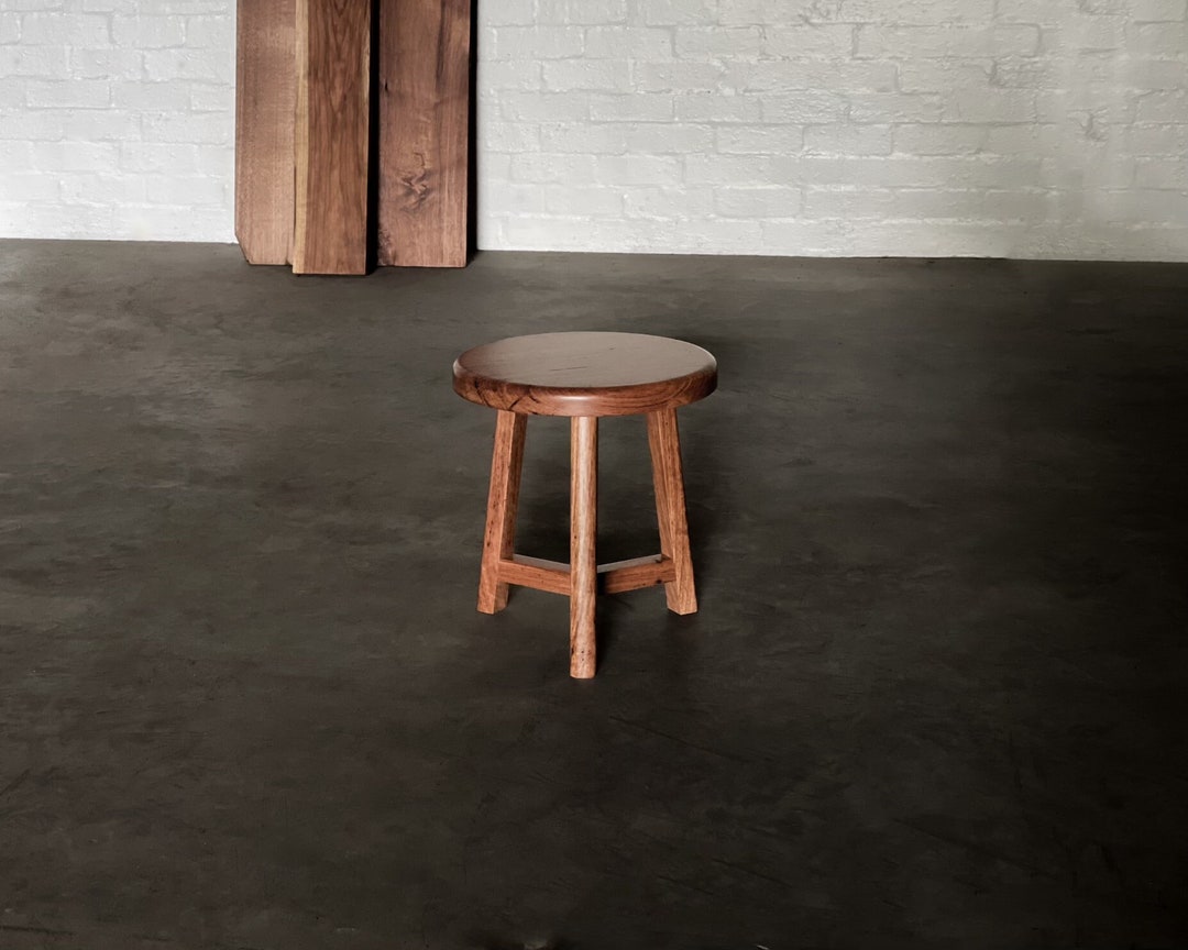 Short Round Stool | Three-legged Stool - Etsy Australia