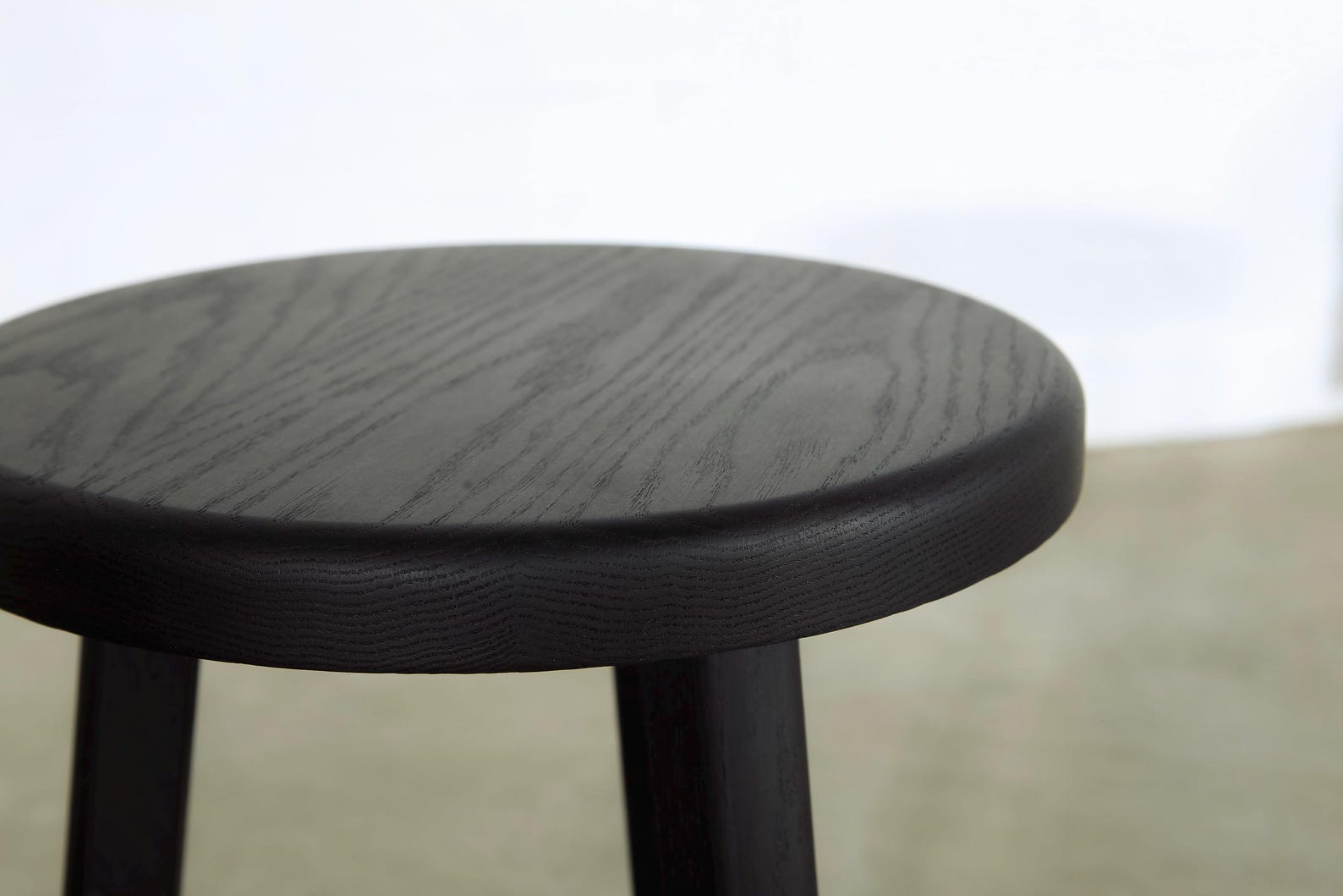 Black Round Stool | Wooden Side Table - Etsy