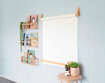 Kraft Paper Message Board Dispenser Wood & Leather Wall Hanging Grocery  List Board Butchers Paper Roll Holder Dispenser Paper Roller 