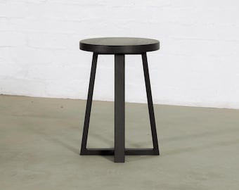 Black Round Side Table | Wooden Stool | Bedside Table