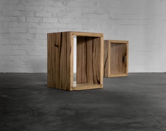 Cube Side Table | Accent Table | Bedside Table | Wooden Coffee Table | Timber Storage Cube