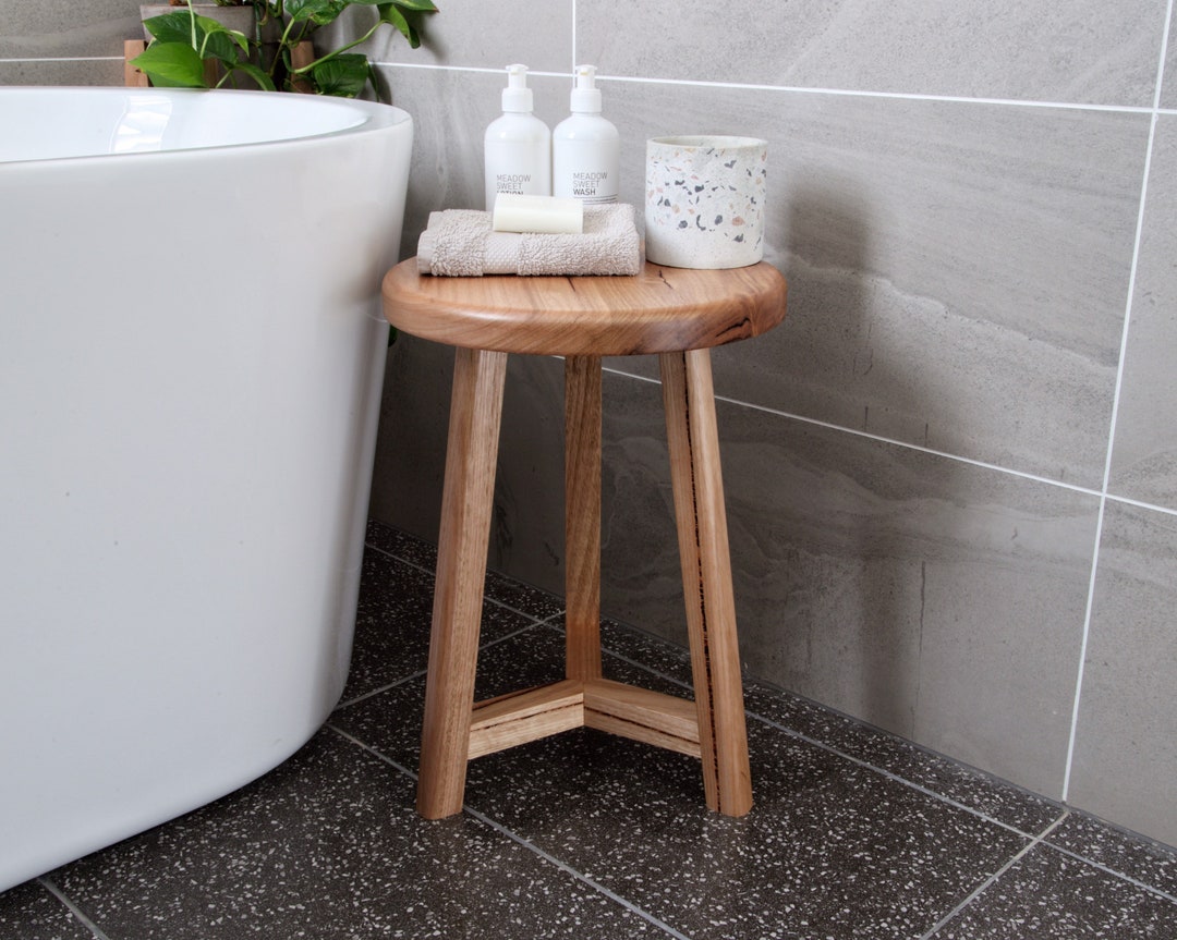 Round Stool | Rustic Wooden Side Table - Etsy Australia