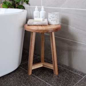 Round Stool | Rustic Wooden  Side Table