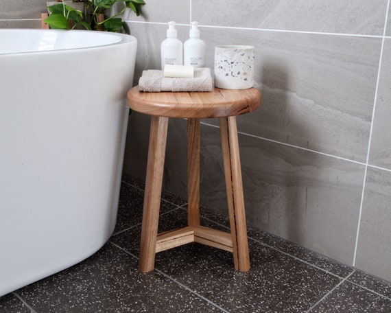 Rustic bathroom stool outlet