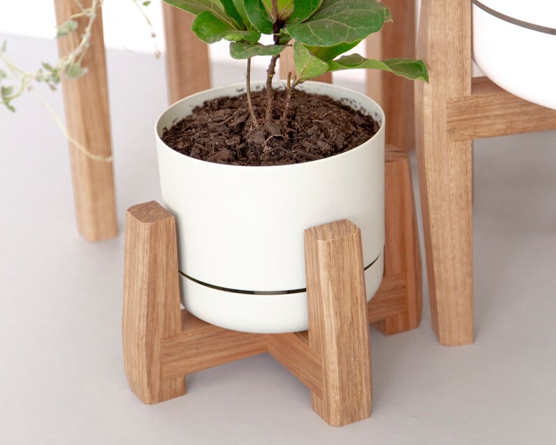 MidCentury Plant Stands Timber Plant Stands Modern Plant Etsy