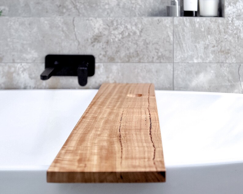 Caddie de bain  Planche de bain avec fente pour verre à vin image 8