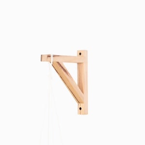 Small Wall Bracket Timber Bracket Pendant Light Holder Pot Plant Hanger Scandinavian Wall Mounted Bracket image 2