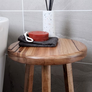 Round Stool | Rustic Wooden Side Table - Etsy