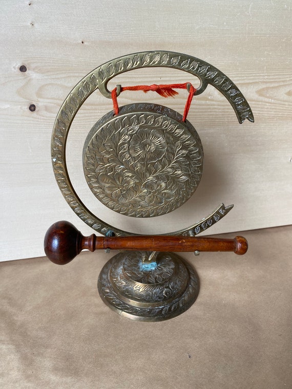 Vintage brass gong Etsy
