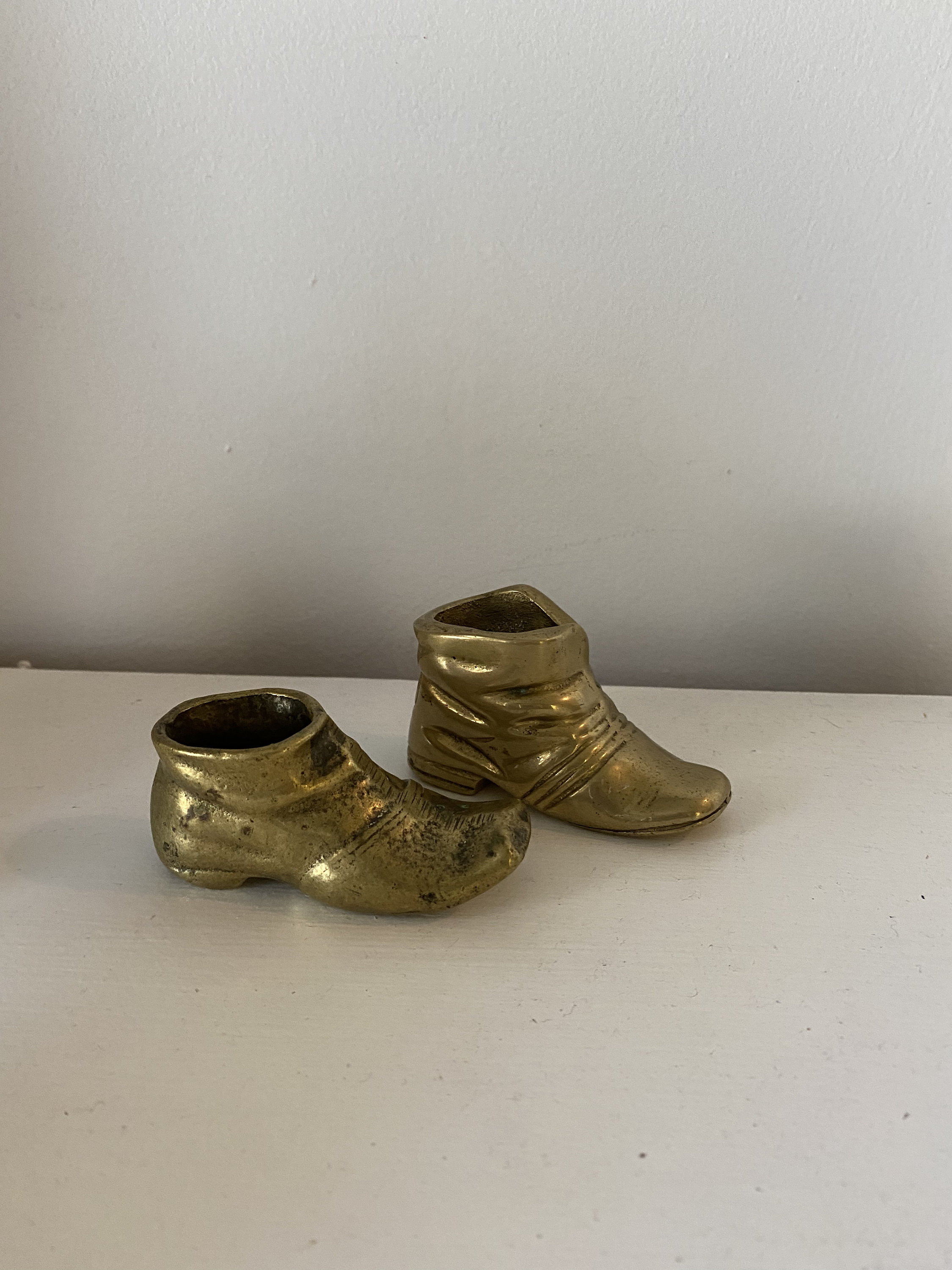 Vintage brass boots collection Etsy