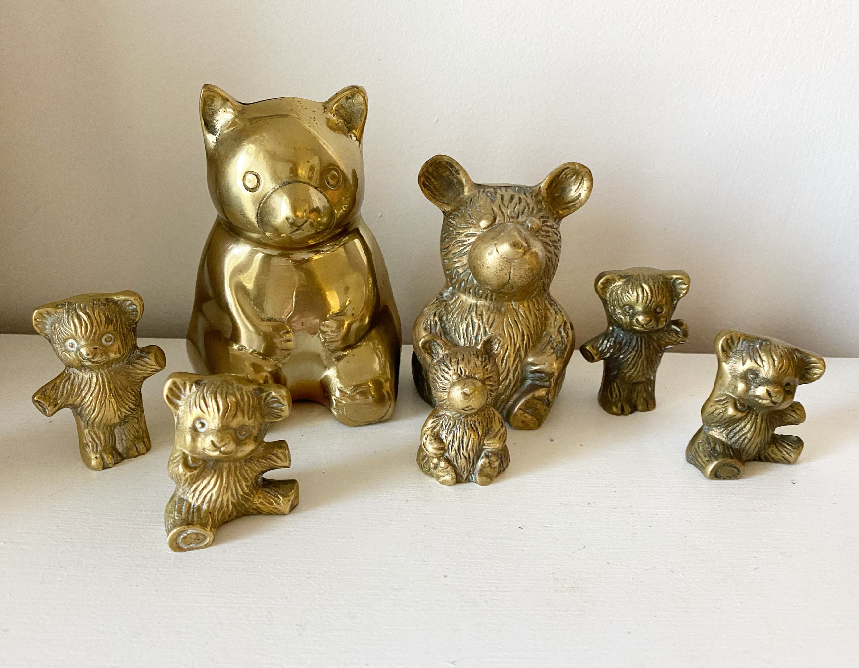Vintage brass bear collection Etsy