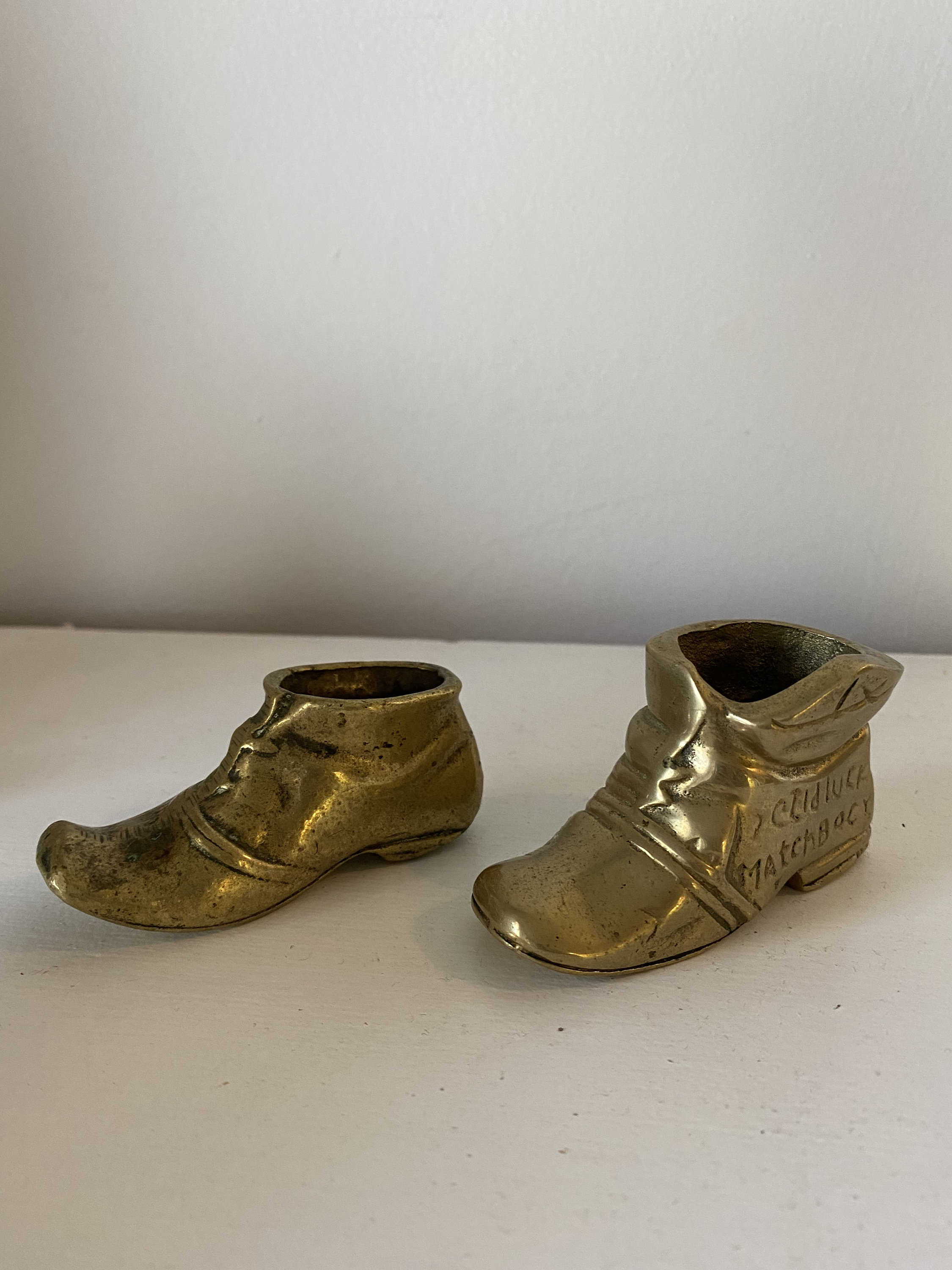 Vintage brass boots collection Etsy