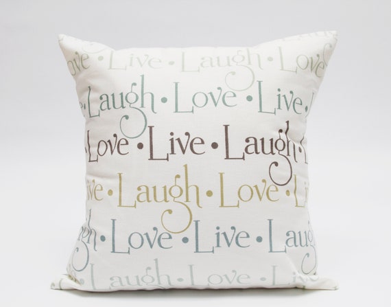 Quote Pillows Quote Pillow Cover Live Laugh Love Pillow Etsy