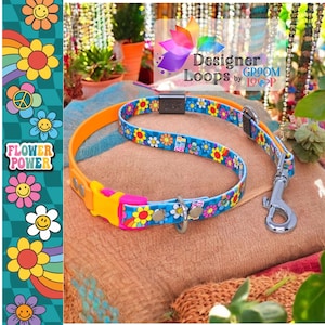 Flower Power BioThane® Grooming Loop med 5/8" sidospänne och starkt vattentätt band