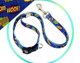 Polyester Loop, (Super Dog) 5/8" Webbing. 16",20", 24"  Locking Clip, Quick release Buckle