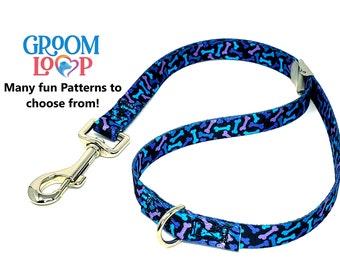 Grooming Loops  5/8" Polyester Webbing. 16", 20", 24"  with Locking Clip and D-Ring