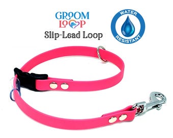 5/8" (Slip Lead) Loop. BioThane® waterproof webbing, Strong Quick release buckle