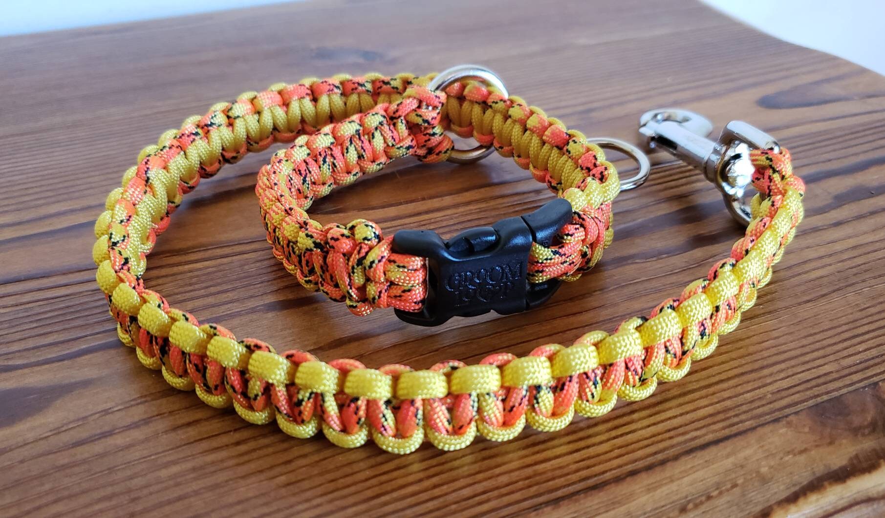 Sunshine SlipLead Grooming Loop. Paracord Flat weave Etsy