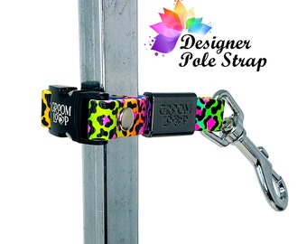 Neon Leopard Pole Extender Strap w/Buckle.  5/8" BioThane®  Webbing, 5" Length