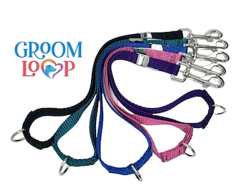 Faderr 3 stks Huisdier Hond Grooming Loop Hond Kat Zwemmen Nylon Restraint Noose Harnas Veiligheidstouw voor Tafelarm Verzorging (Paars