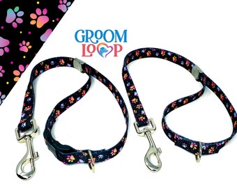 Grooming Loop, Pretty Paws 5/8" Polyester Webbing *Now available with a Quick Release Buckle.  Locking Clip and D-Ring