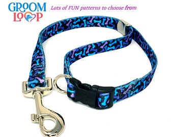 Buckle Grooming Loops, 5/8" Polyester Webbing. 16",20", 24"  Locking Clip, Quick release Buckle