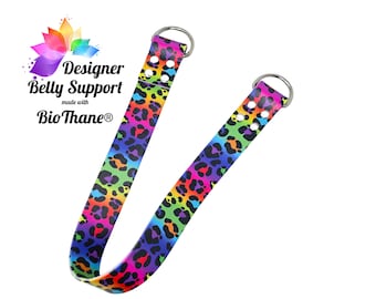 Rainbow  Leopard BioThane®  Belly Support