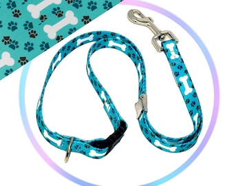 Polyester Loop, (Blue Bone) 5/8" Webbing. 16",20", 24"  Locking Clip, Quick release Buckle