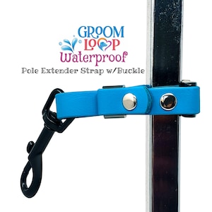 Pole Extender Strap w/Buckle.  5/8" Waterproof Webbing, 5" Length. 24 Colors to choose from
