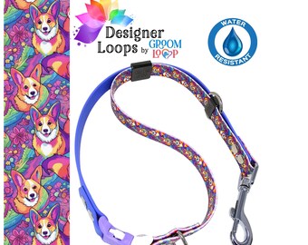Corgi BioThane® Grooming Loop with a 5/8" Side  Quick Release Buckle,  Strong Waterproof Webbing