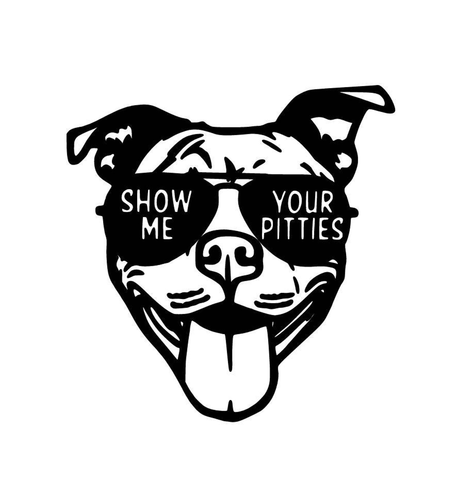 Show me your pitties decal pitbull.decal car decal funny | Etsy