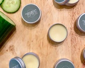 Aloe Vera Cucumber Lip Balm, Natural, Organic Coconut Oil, 15ml, Moisturising, Soothing, Plumping, Subtle Scents, Gift, Zero Plastic,